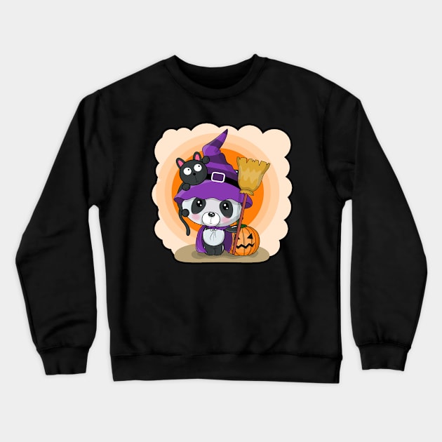 huge funny and scary with cat Crewneck Sweatshirt by stylechoc